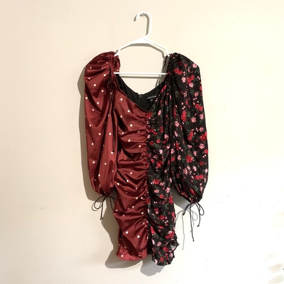 For Love & Lemons Cher Ruched Polka Dot
Floral Sweetheart Mini Dress Size: XS - Picture 5 of 9